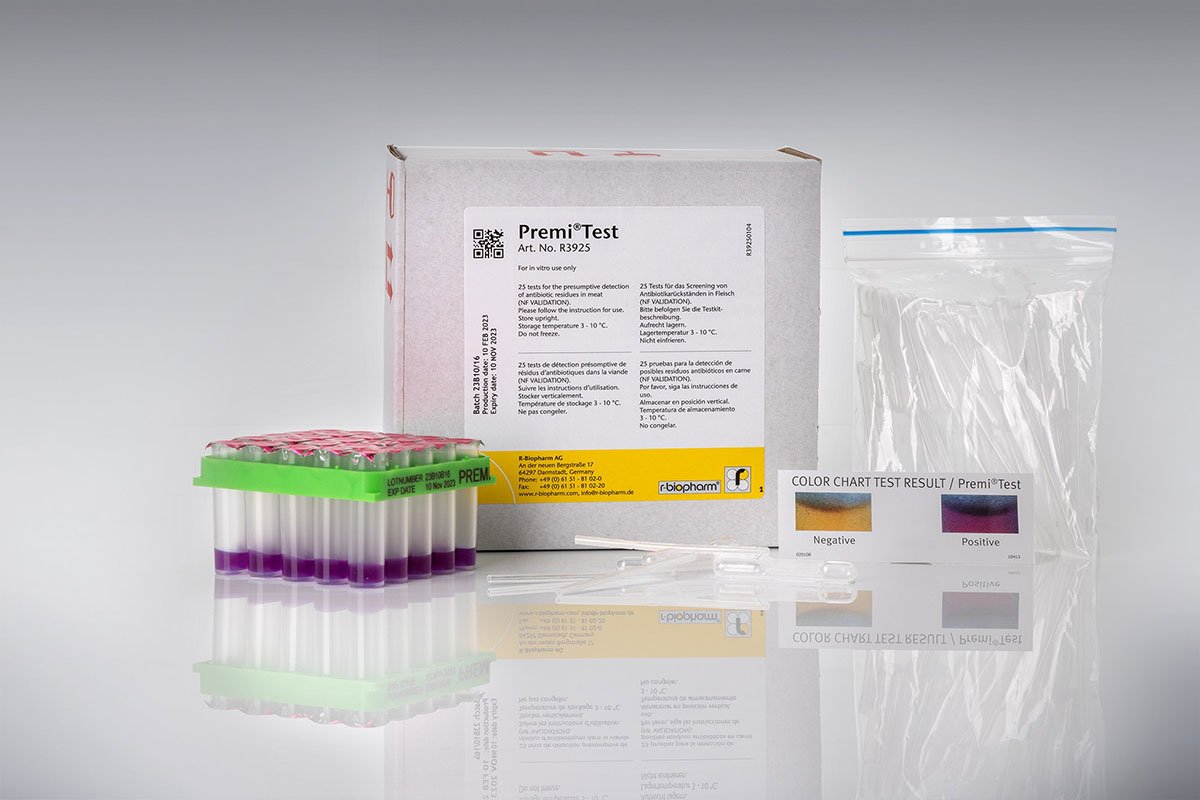 Teste Microbiológico para Detecção de Resíduos de Antibióticos em Carnes – Premi®Test 4×25 Art. No. R3900