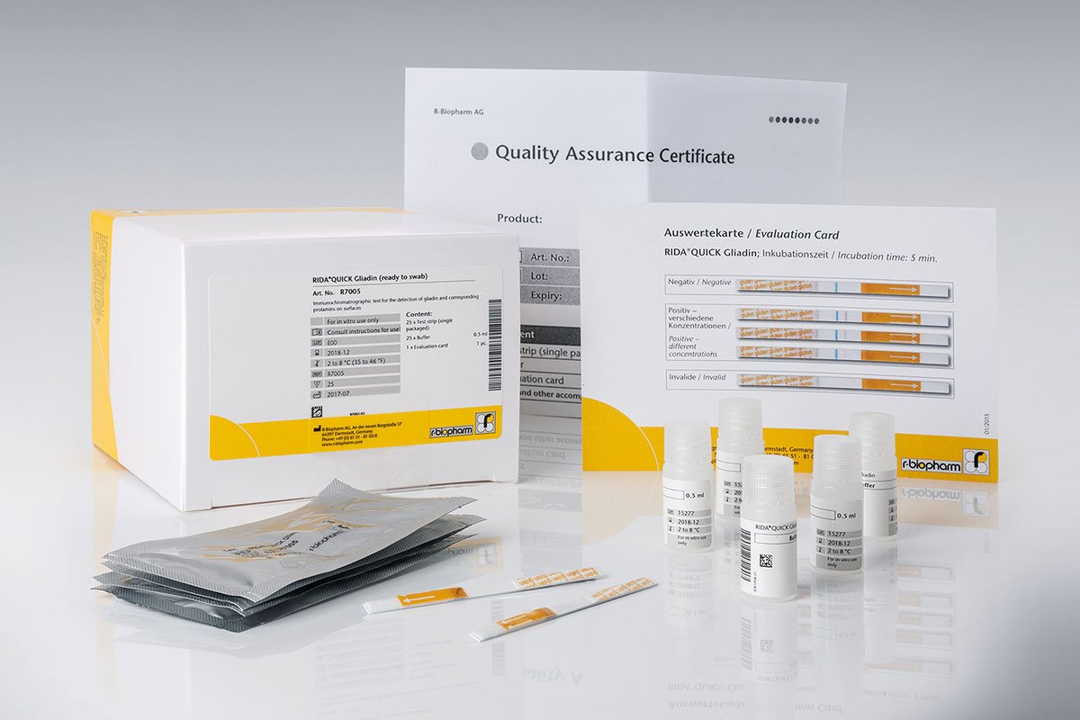 Teste Rápido para Detecção de Glúten em Superfícies – RIDA®QUICK Gliadin (Ready to Swab) Art. No. R7005