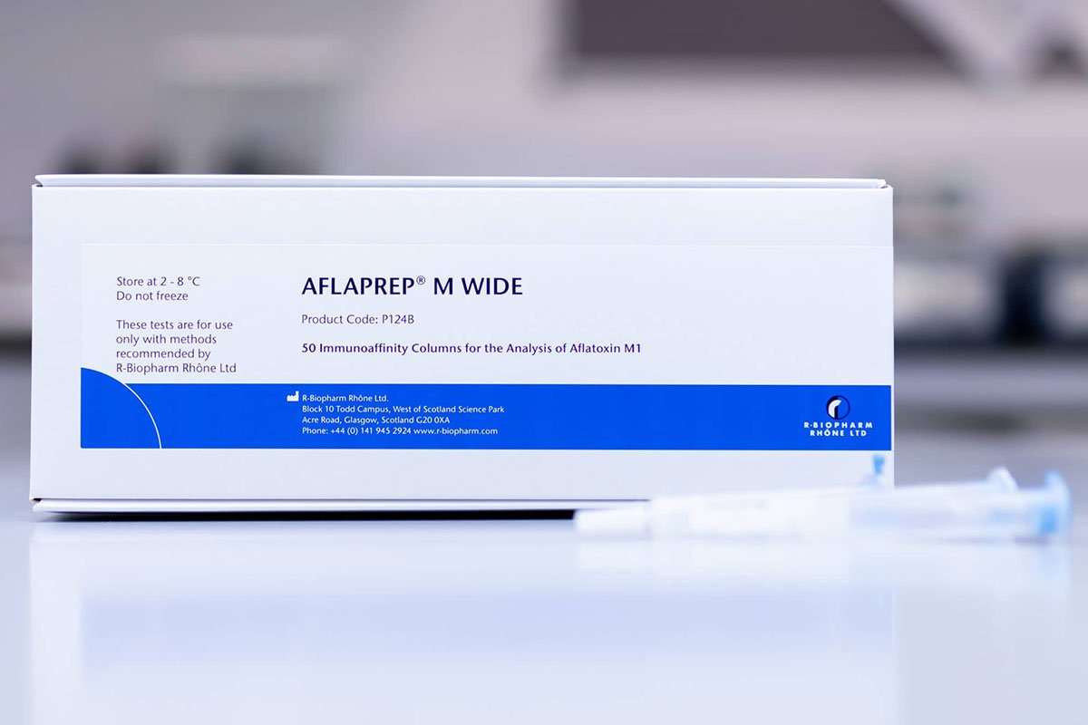 Coluna de Imunoafinidade para Aflatoxina M1 em Leite e Derivados – AFLAPREP® M WIDE Art. No. RBRP124 / RBRP124B